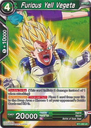 Furious Yell Vegeta (BT1-065) [Galactic Battle] | Total Play