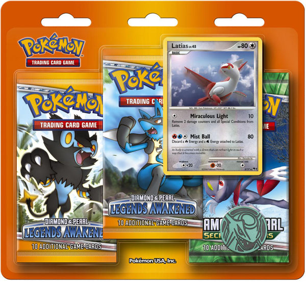 Diamond & Pearl: Legends Awakened - 3-Pack Blister (Latias Lv.45) | Total Play