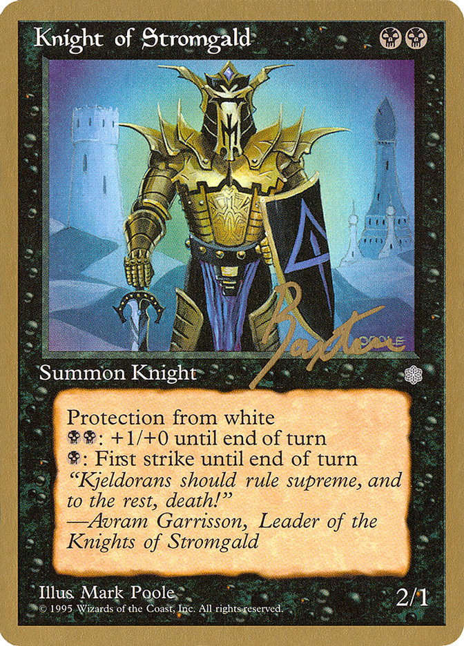 Knight of Stromgald (George Baxter) [Pro Tour Collector Set] | Total Play
