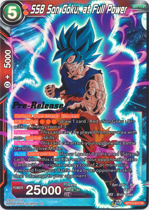 SSB Son Goku, at Full Power (BT13-017) [Supreme Rivalry Prerelease Promos] | Total Play
