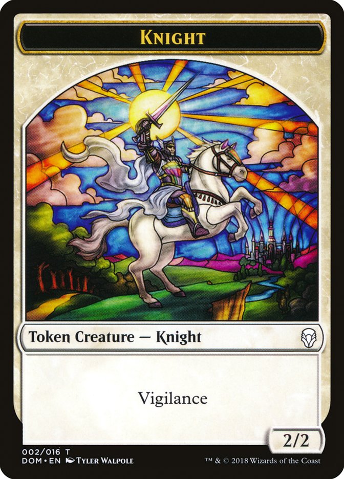 Knight Token (002/016) [Dominaria Tokens] | Total Play
