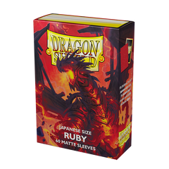 Dragon Shield: Japanese Size 60ct Sleeves - Ruby (Matte) | Total Play