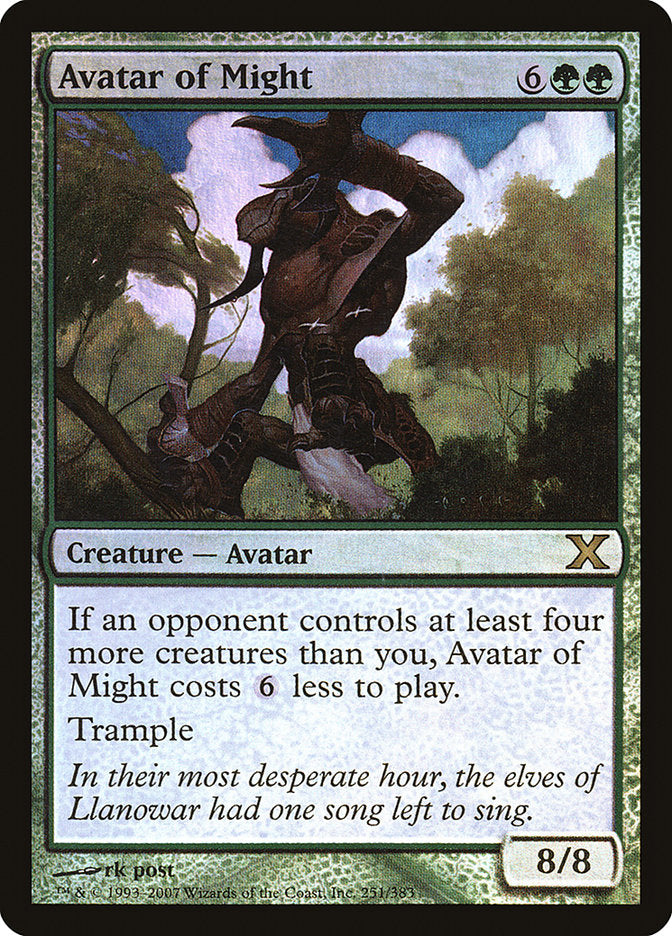 Avatar of Might (Premium Foil) [Tenth Edition] | Total Play