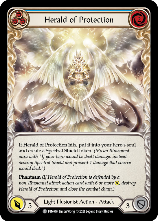 Herald of Protection (Blue) [PSM016] (Monarch Prism Blitz Deck) | Total Play