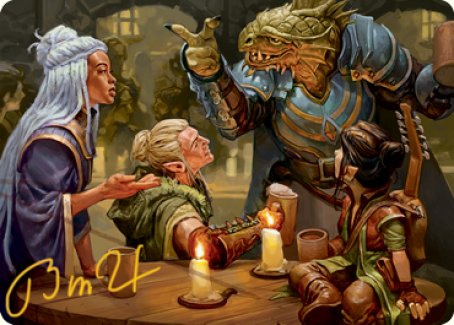 You Meet in a Tavern Art Card (Gold-Stamped Signature) [Dungeons & Dragons: Adventures in the Forgotten Realms Art Series] | Total Play