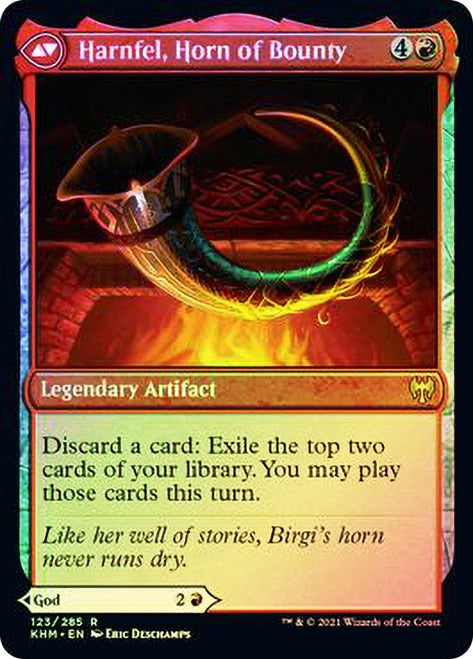 Birgi, God of Storytelling // Harnfel, Horn of Bounty [Kaldheim Prerelease Promos] | Total Play