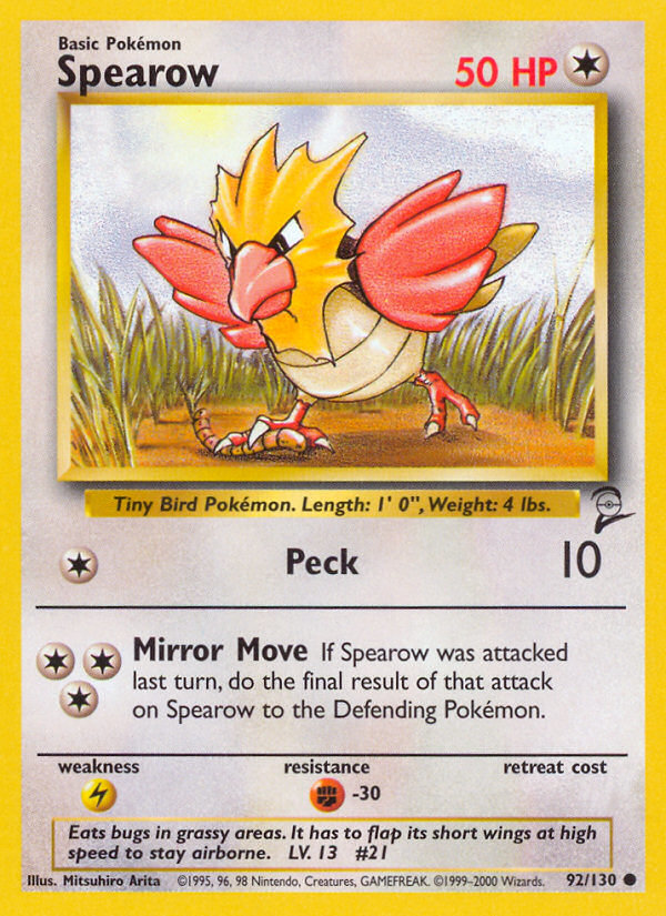 Spearow (92/130) [Base Set 2] | Total Play