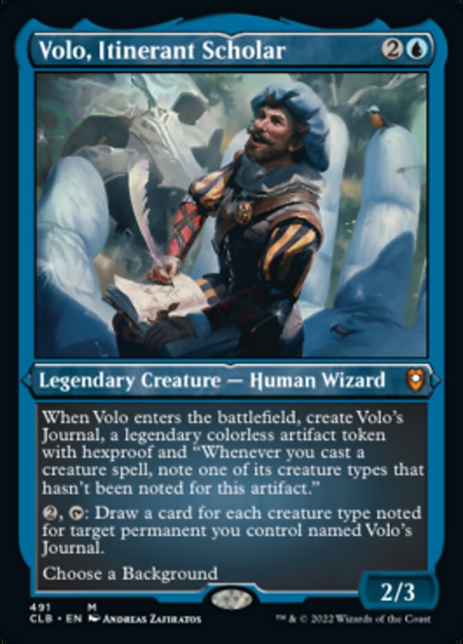 Volo, Itinerant Scholar (Foil Etched) [Commander Legends: Battle for Baldur's Gate] | Total Play