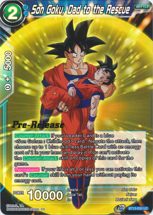 Son Goku, Dad to the Rescue (BT13-035) [Supreme Rivalry Prerelease Promos] | Total Play