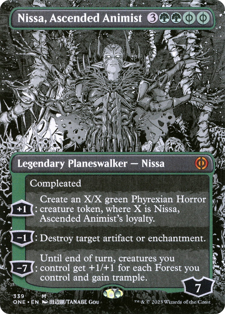 Nissa, Ascended Animist (Borderless Manga) [Phyrexia: All Will Be One] | Total Play