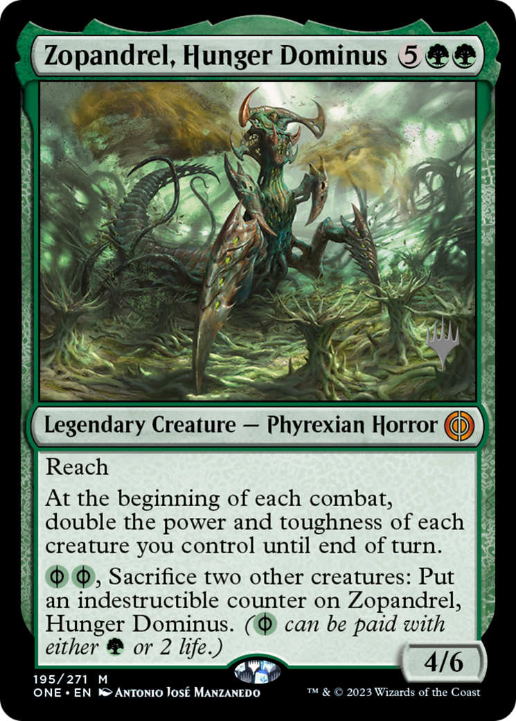 Zopandrel, Hunger Dominus (Promo Pack) [Phyrexia: All Will Be One Promos] | Total Play