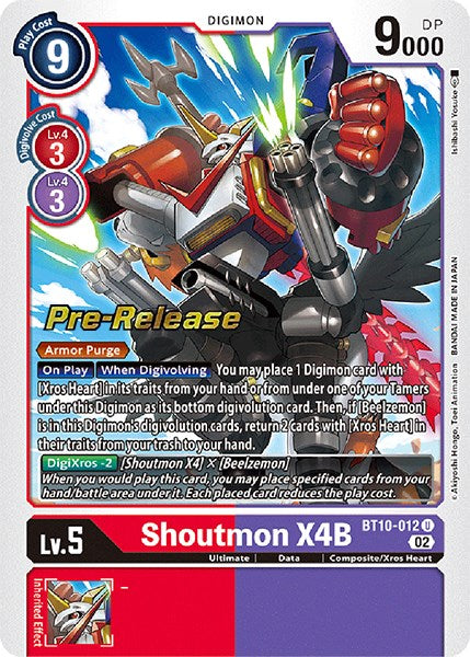 Shoutmon X4B [BT10-012] [Xros Encounter Pre-Release Cards] | Total Play