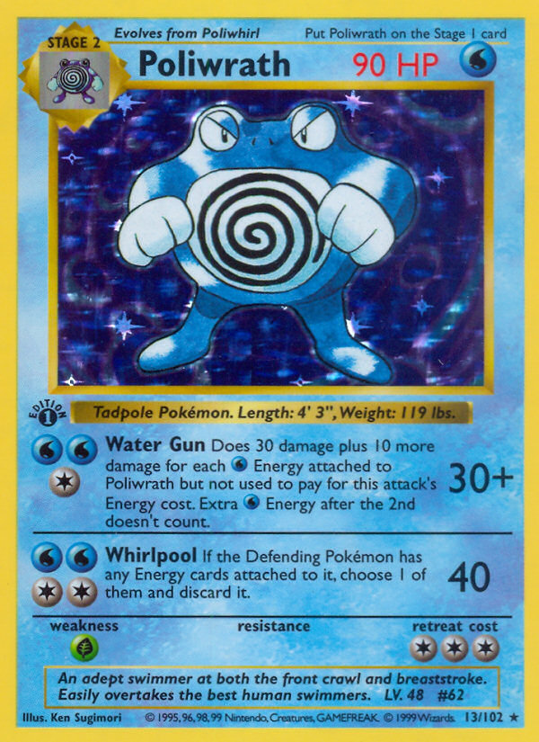 Poliwrath (13/102) (Shadowless) [Base Set 1st Edition] | Total Play