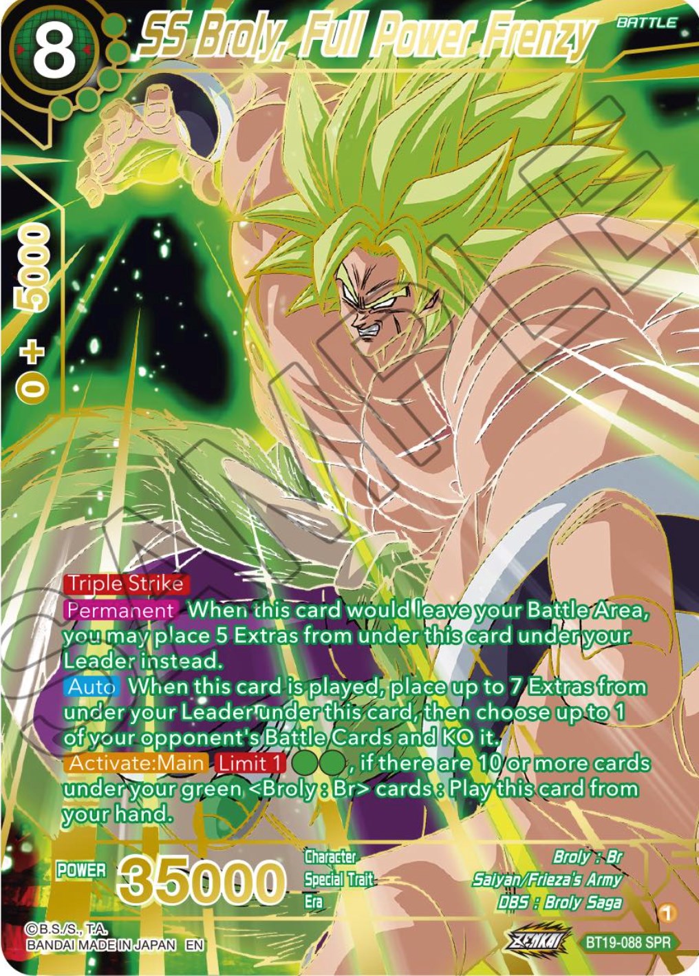 SS Broly, Full Power Frenzy (SPR) (BT19-088) [Fighter's Ambition] | Total Play