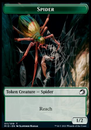 Wolf // Spider Double-Sided Token [Innistrad: Midnight Hunt Tokens] | Total Play