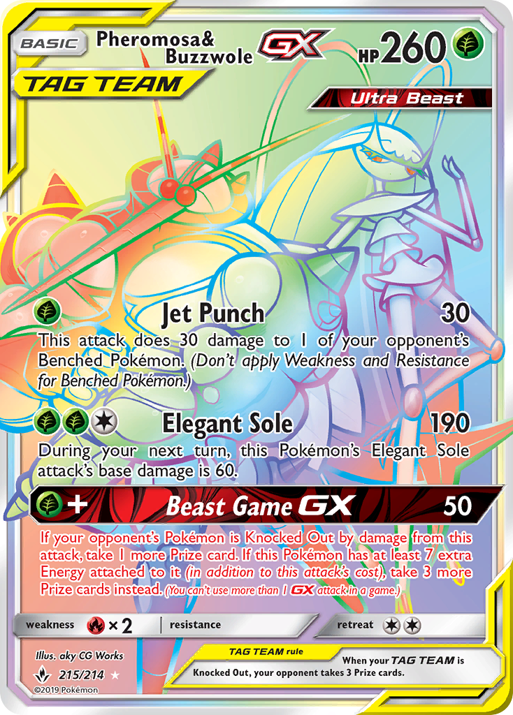 Pheromosa & Buzzwole GX (215/214) [Sun & Moon: Unbroken Bonds] | Total Play