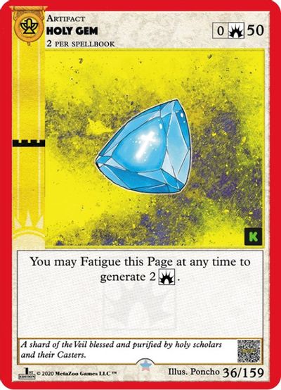 Holy Gem [Cryptid Nation: Kickstarter Edition] | Total Play