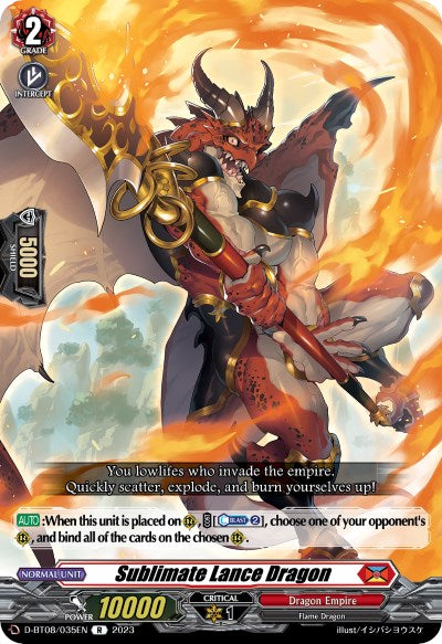 Sublimate Lance Dragon (D-BT08/035EN) [Minerva Rising] | Total Play