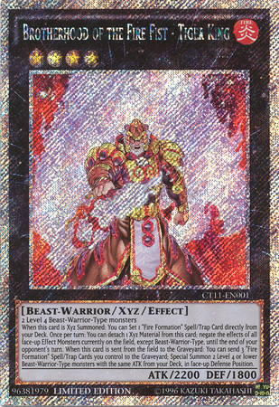 Brotherhood of the Fire Fist - Tiger King [CT11-EN001] Secret Rare | Total Play