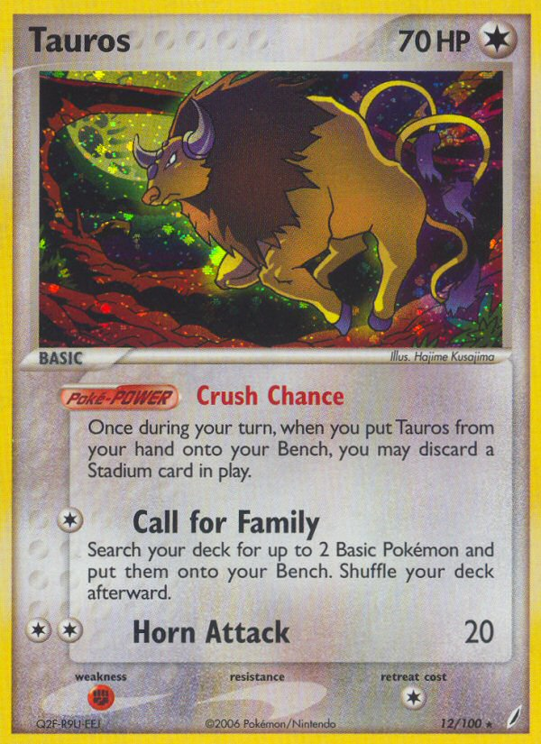 Tauros (12/100) [EX: Crystal Guardians] | Total Play