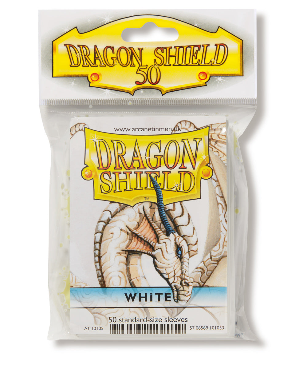 Dragon Shield: Standard 50ct Sleeves - White (Classic) | Total Play