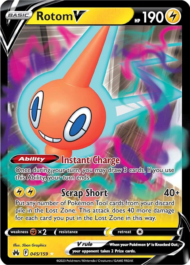 Rotom V (045/159) [Sword & Shield: Crown Zenith] | Total Play