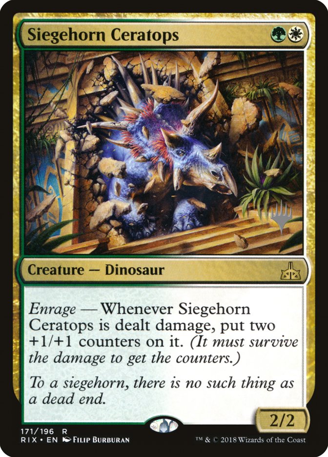 Siegehorn Ceratops (Promo Pack) [Rivals of Ixalan Promos] | Total Play