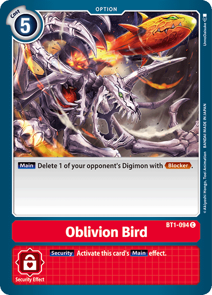 Oblivion Bird [BT1-094] [Release Special Booster Ver.1.0] | Total Play