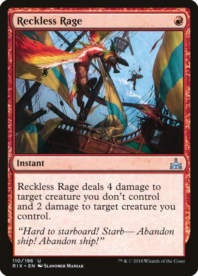 Reckless Rage [Rivals of Ixalan] | Total Play