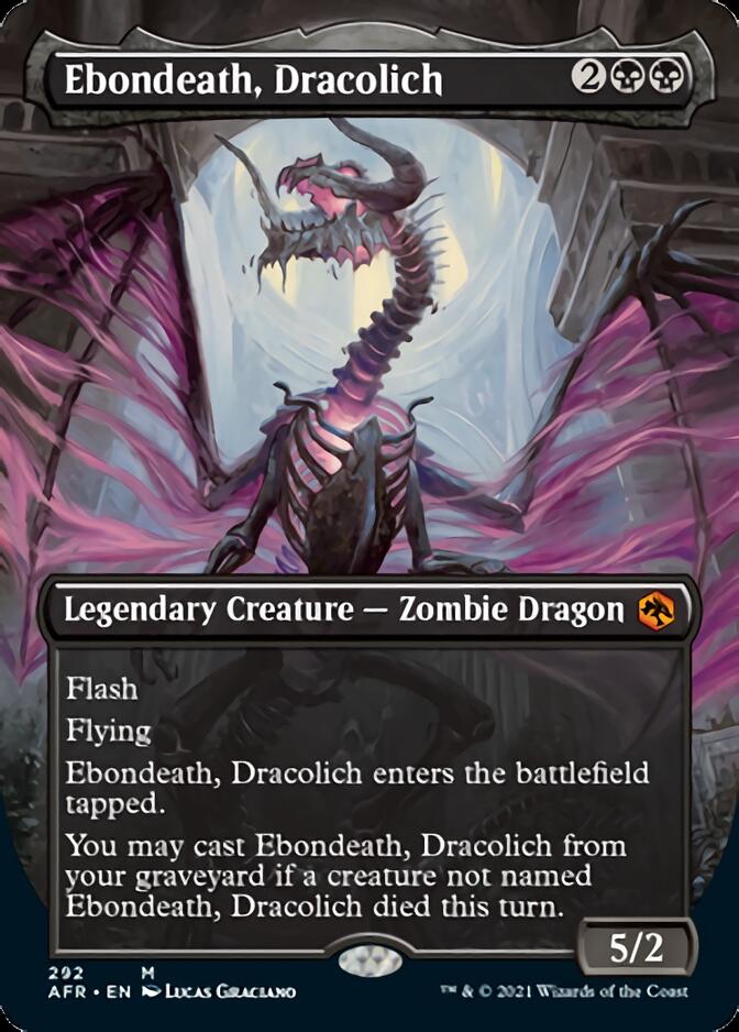 Ebondeath, Dracolich (Borderless Alternate Art) [Dungeons & Dragons: Adventures in the Forgotten Realms] | Total Play