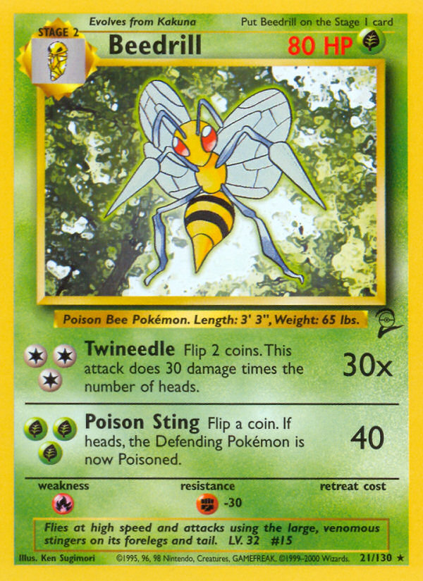 Beedrill (21/130) [Base Set 2] | Total Play