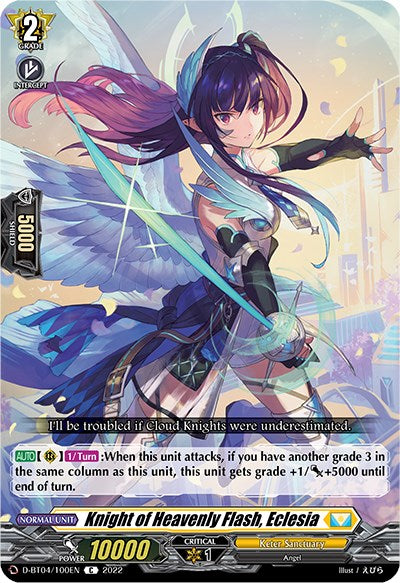 Knight of Heavenly Flash, Eclesia (D-BT04/100EN) [Awakening of Chakrabarthi] | Total Play