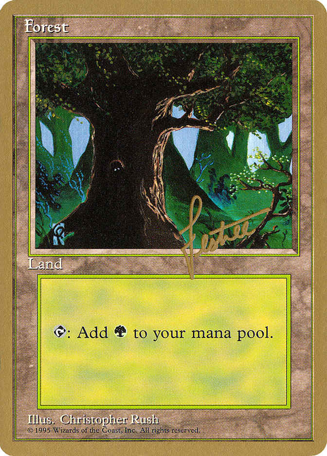 Forest (bl377) (Bertrand Lestree) [Pro Tour Collector Set] | Total Play