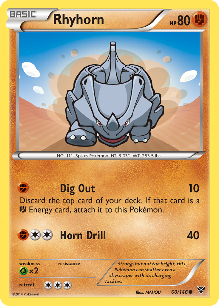 Rhyhorn (60/146) [XY: Base Set] | Total Play