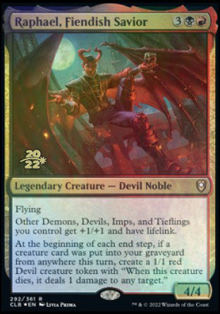 Raphael, Fiendish Savior [Commander Legends: Battle for Baldur's Gate Prerelease Promos] | Total Play