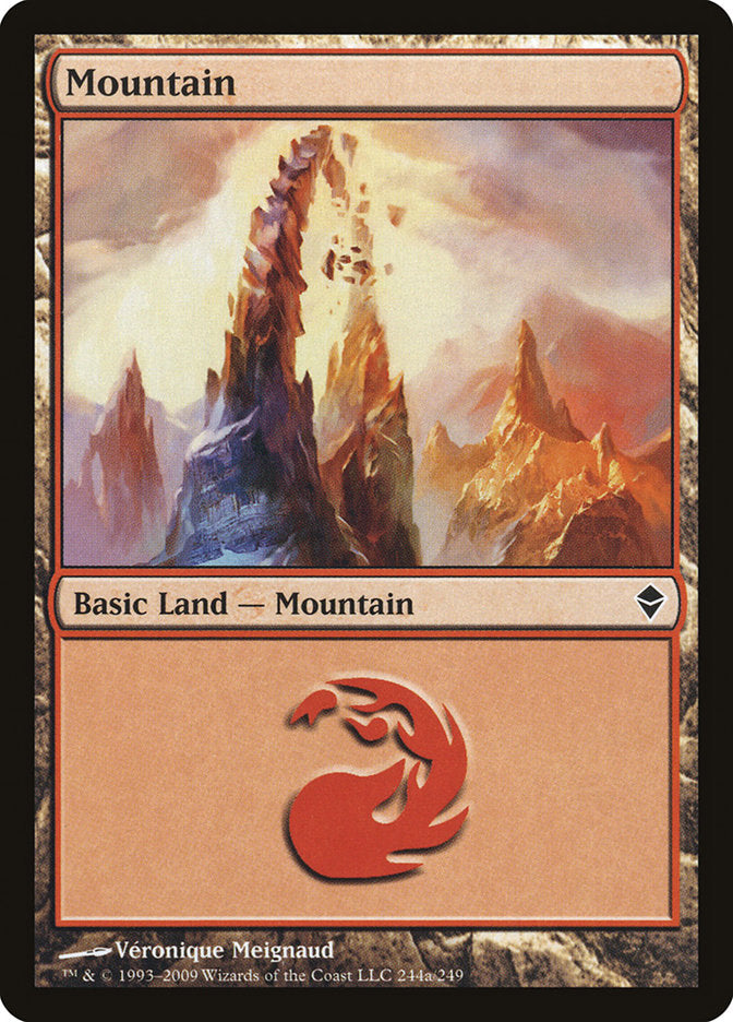 Mountain (244a) [Zendikar] | Total Play