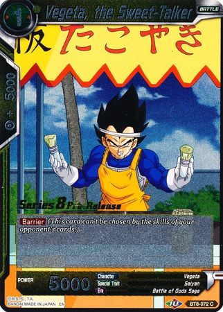 Vegeta, the Sweet-Talker (BT8-072_PR) [Malicious Machinations Prerelease Promos] | Total Play