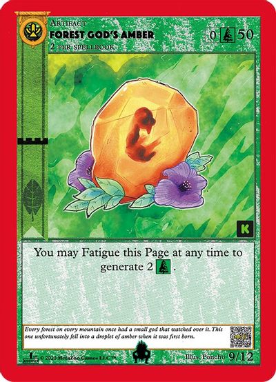 Forest God's Amber (Kickstarter Edition) [Pukwudgie Chieftain Starter Deck] | Total Play