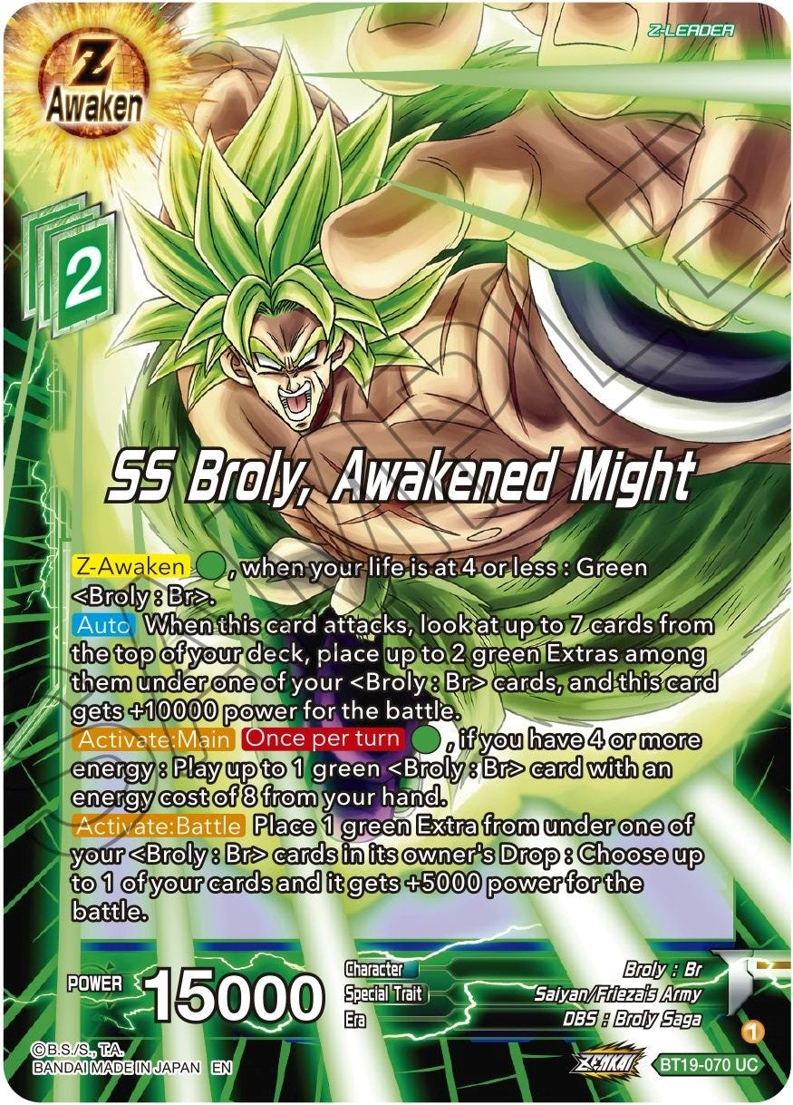 SS Broly, Awakened Might (BT19-070) [Fighter's Ambition] | Total Play