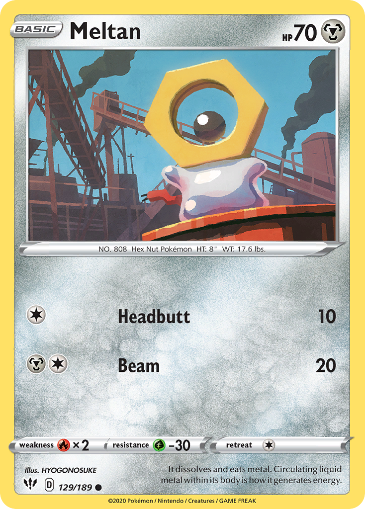 Meltan (129/189) [Sword & Shield: Darkness Ablaze] | Total Play