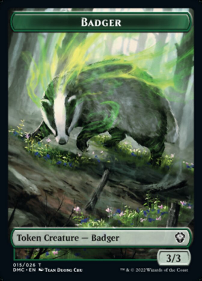 Bird (002) // Badger Double-Sided Token [Dominaria United Tokens] | Total Play