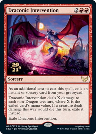 Draconic Intervention [Strixhaven: School of Mages Prerelease Promos] | Total Play