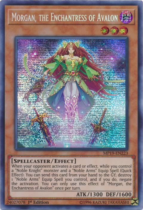 Morgan, the Enchantress of Avalon [MP19-EN223] Prismatic Secret Rare | Total Play