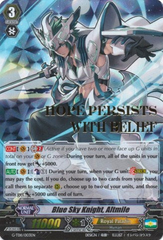 Blue Sky Knight, Altmile (Hot Stamped) (G-TD11/003EN) [Divine Knight of Heavenly Decree] | Total Play