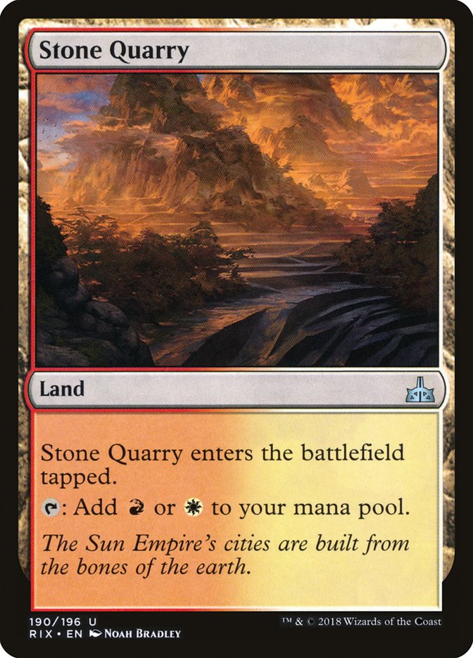 Stone Quarry [Rivals of Ixalan] | Total Play