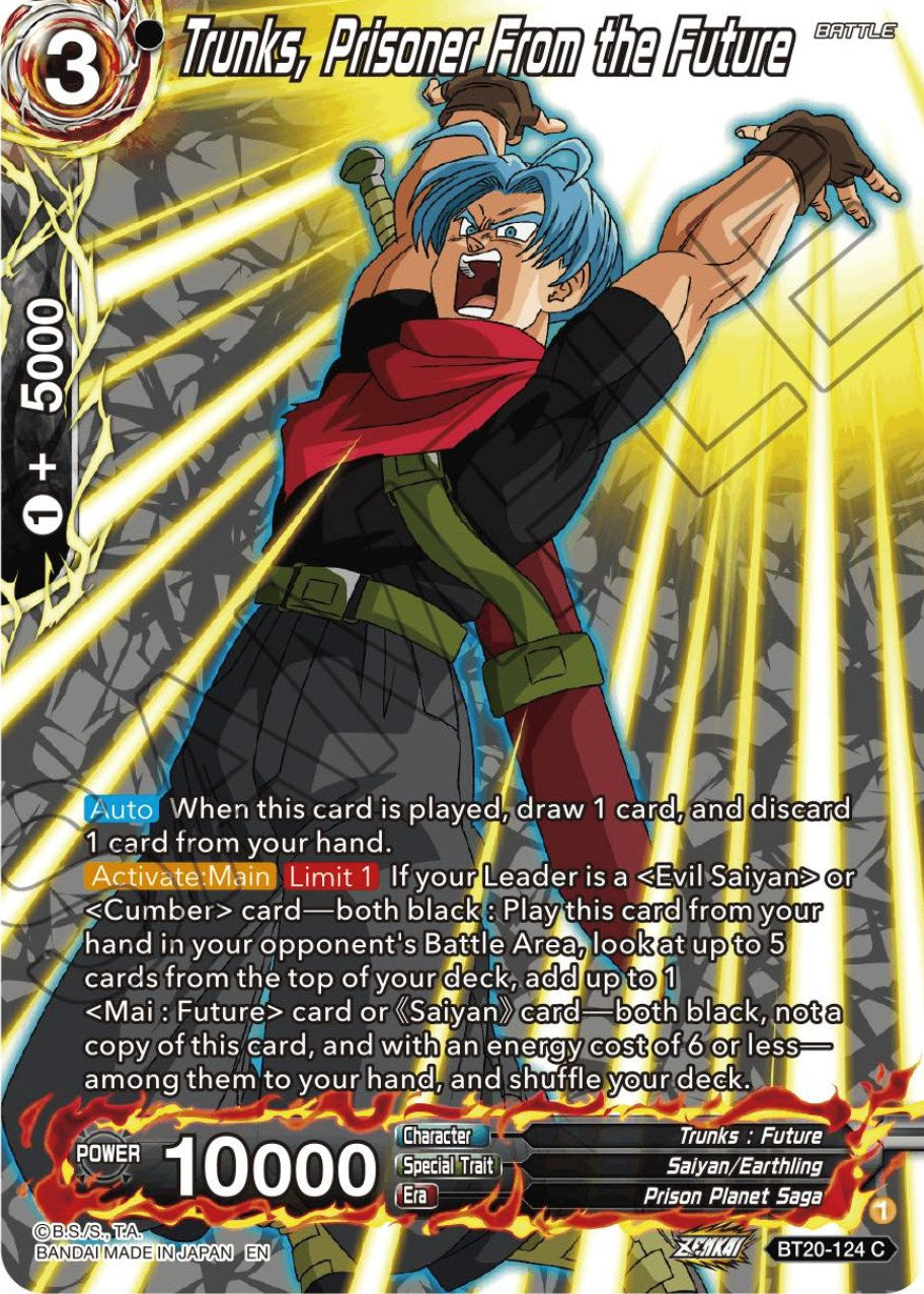 Trunks, Prisoner From the Future (Silver Foil) (BT20-124) [Power Absorbed] | Total Play