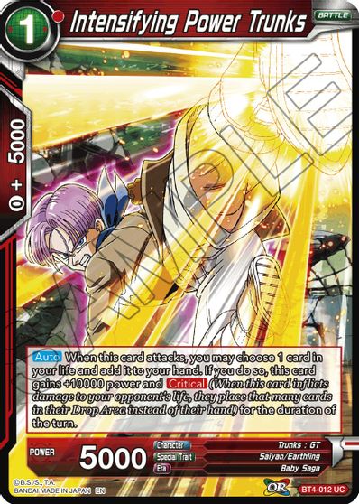 Intensifying Power Trunks (Reprint) (BT4-012) [Battle Evolution Booster] | Total Play