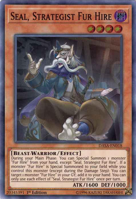 Seal, Strategist Fur Hire [DASA-EN018] Super Rare | Total Play