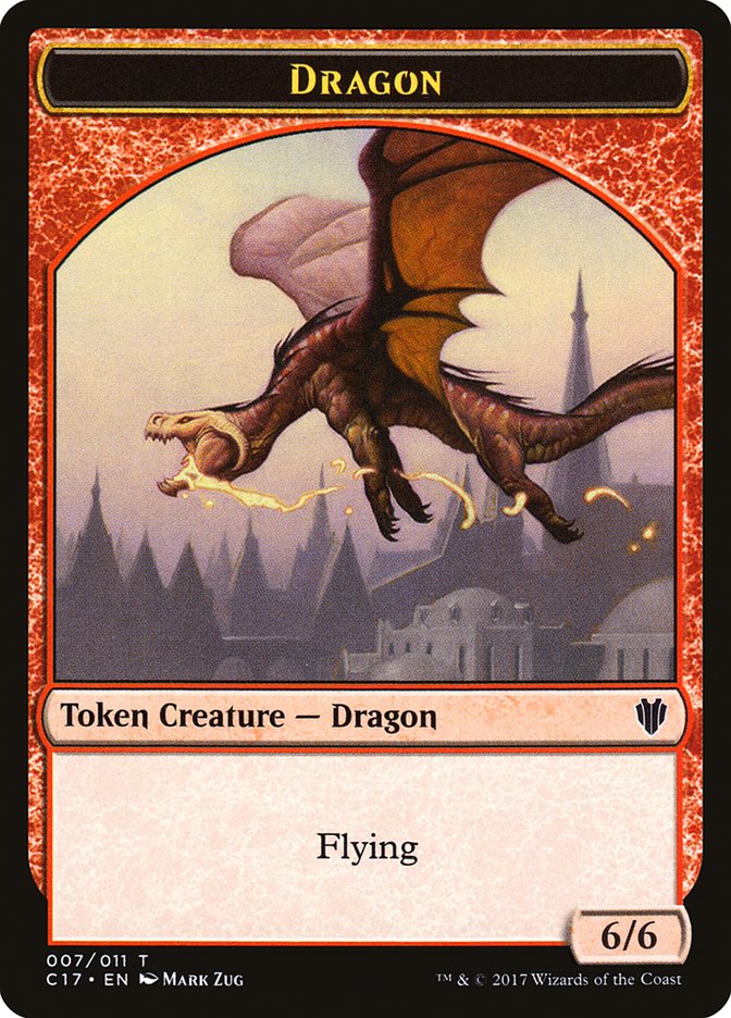 Cat Dragon // Dragon (007) Double-Sided Token [Commander 2017 Tokens] | Total Play