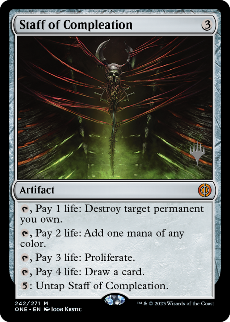 Staff of Compleation (Promo Pack) [Phyrexia: All Will Be One Promos] | Total Play